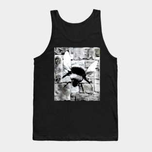 Bee Black and White Spray Paint Wall Tank Top